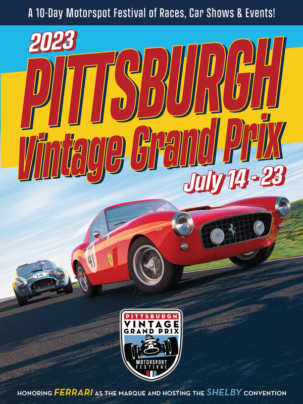 2023 Pittsburgh Vintage Grand Prix poster Ferrari Marque of they Year